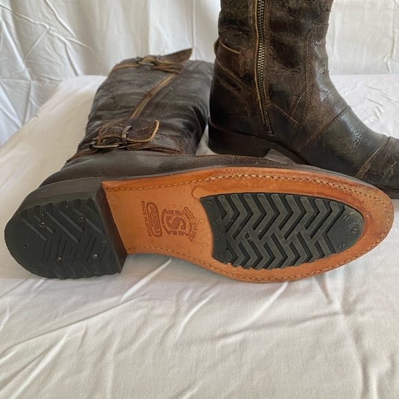 Sendra- Brown Distressed Tall Boot- Generouse fit-Size 7 1/2 - 37.5 - Picture 3 of 8
